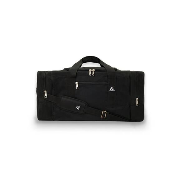 Unisex 25" Dual Zippered Sport Duffel Bag, Black - Picture 3 of 3